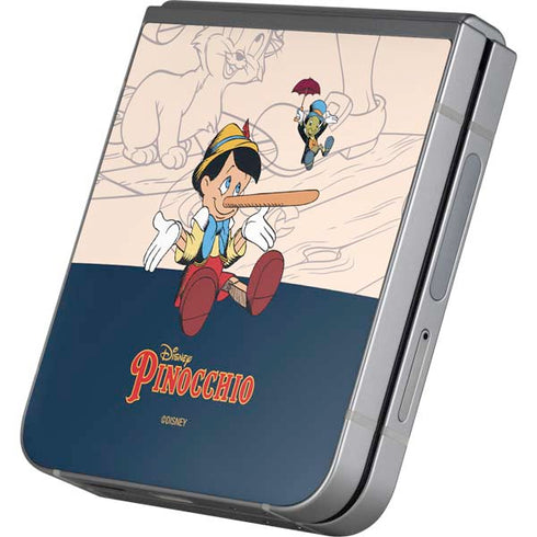 Disney Pinocchio and Jiminy Cricket Galaxy Z Flip6 Skin